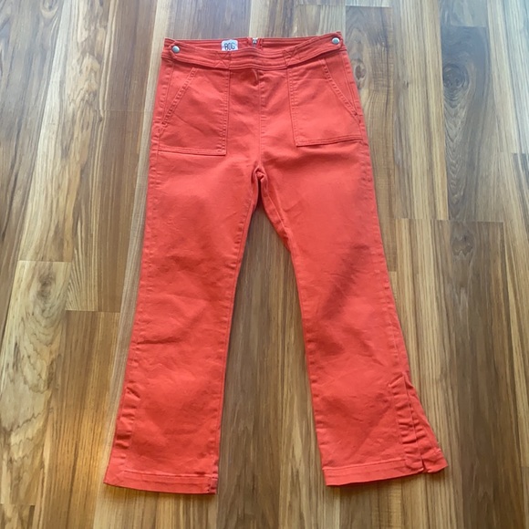 BDG Coral orange cropped flare pants - Picture 6 of 8